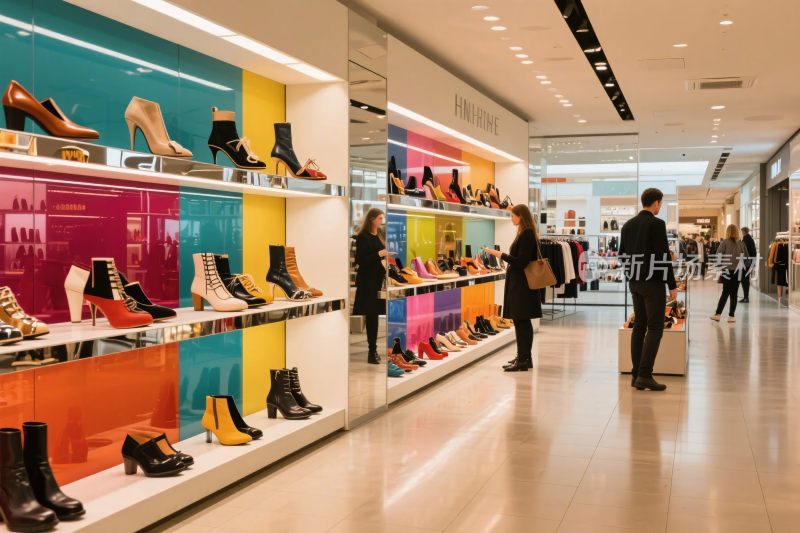 商场鞋店陈列场景