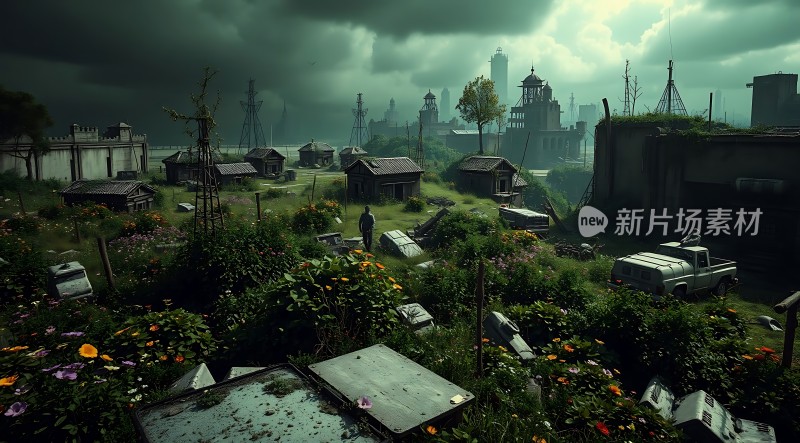 废弃小镇重生前的宁静