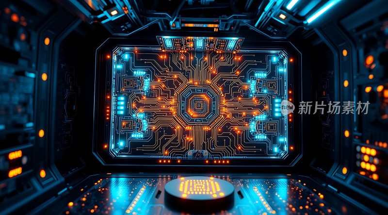 科技未来主义电子电路板设计