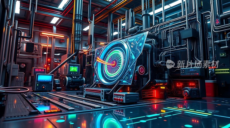 科技实验室未来机械装置与电子设备