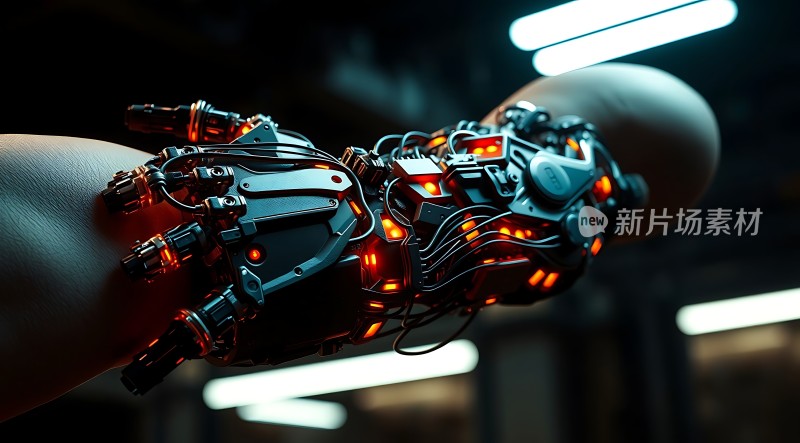 机械手臂科技感十足未来主义风格
