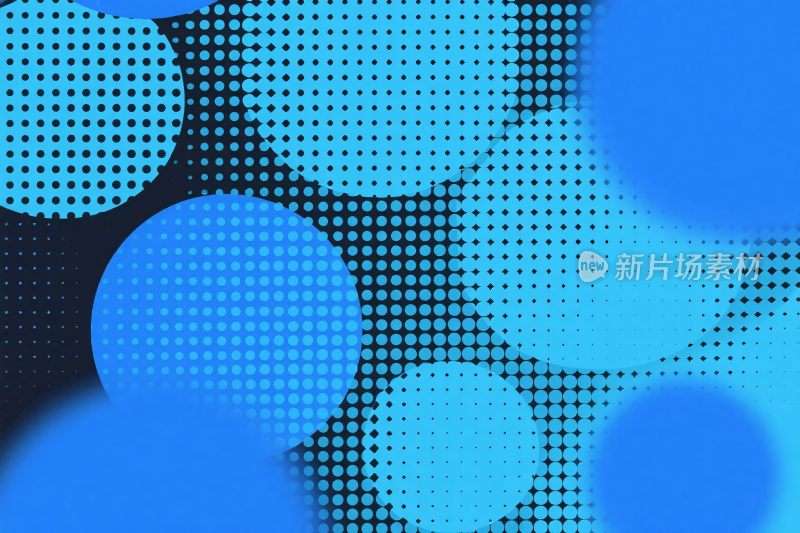 蓝色圆点插画背景