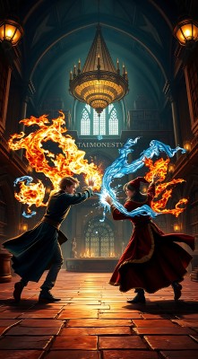 魔法对决火焰与冰霜的对决 魔法对决火焰与冰霜的对决