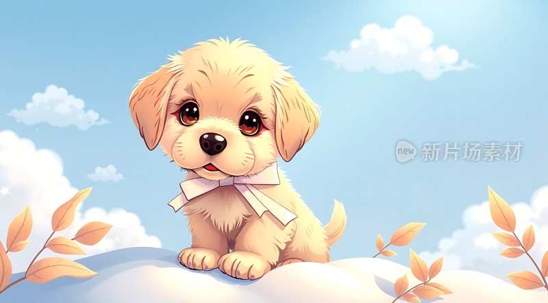 阳光下的可爱小狗