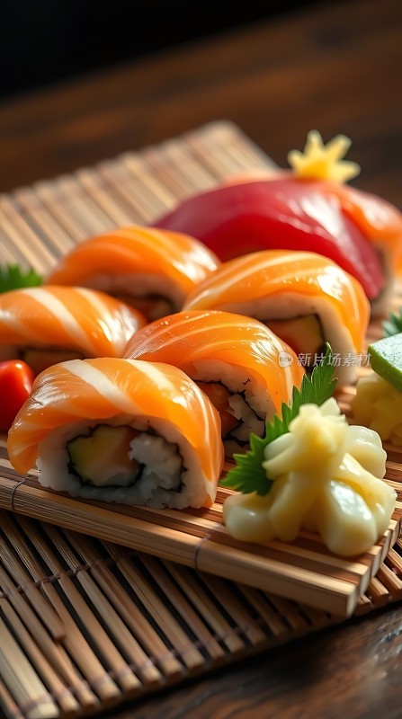 三文鱼寿司拼盘