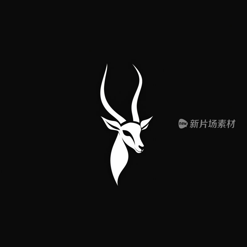 瞪羚企业极简形象logo图标商标设计