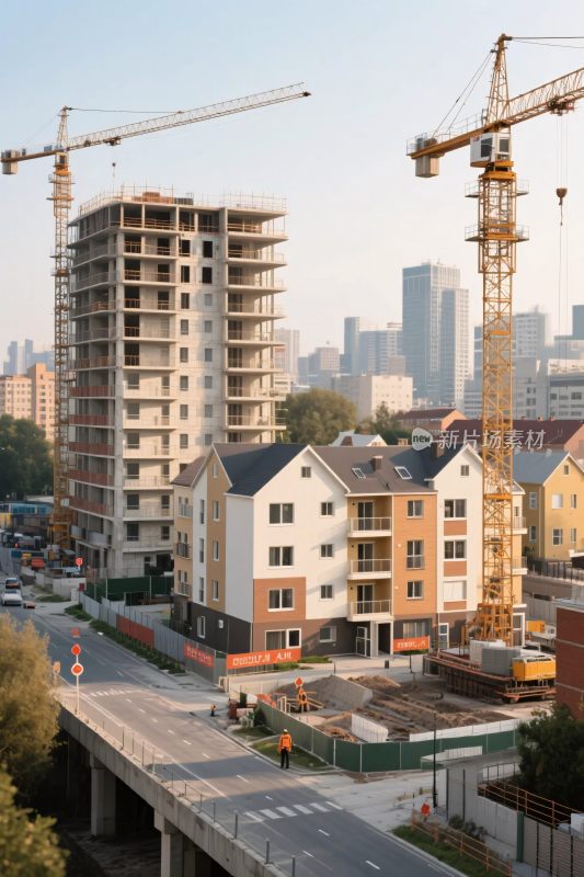 城市建筑施工场景