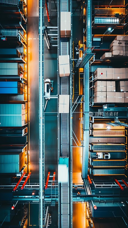 智能仓库高效物流中心