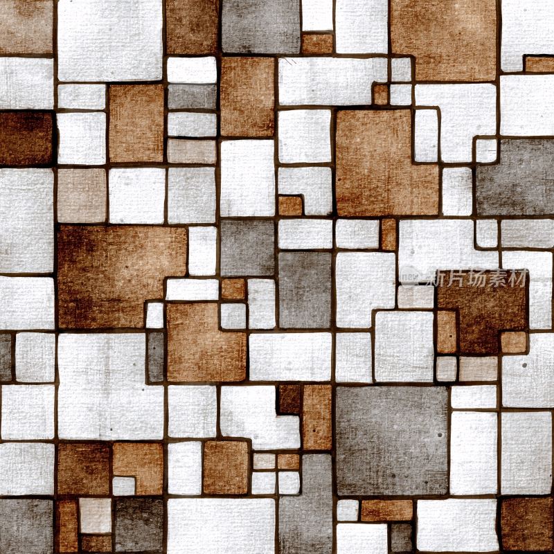 方块拼接抽象背景图案