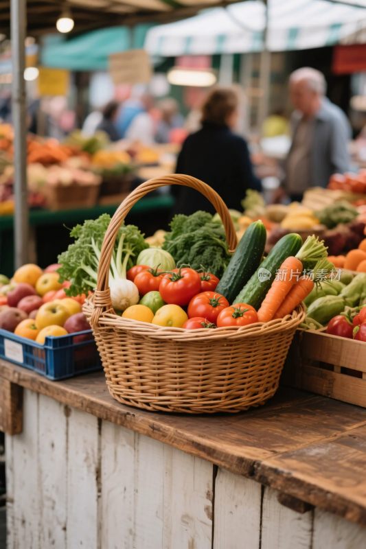 市场蔬果篮场景