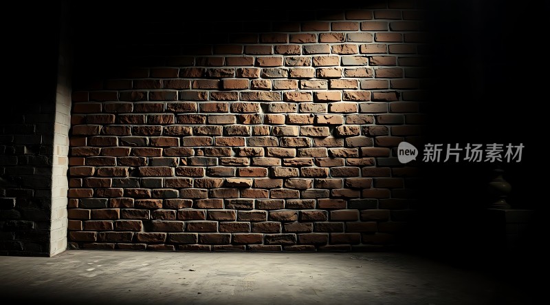 新片场素材砖墙光影