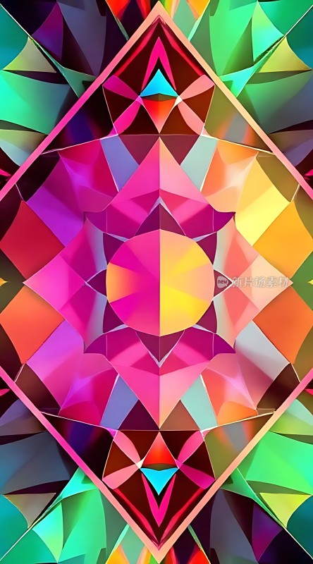 多彩几何艺术图案
