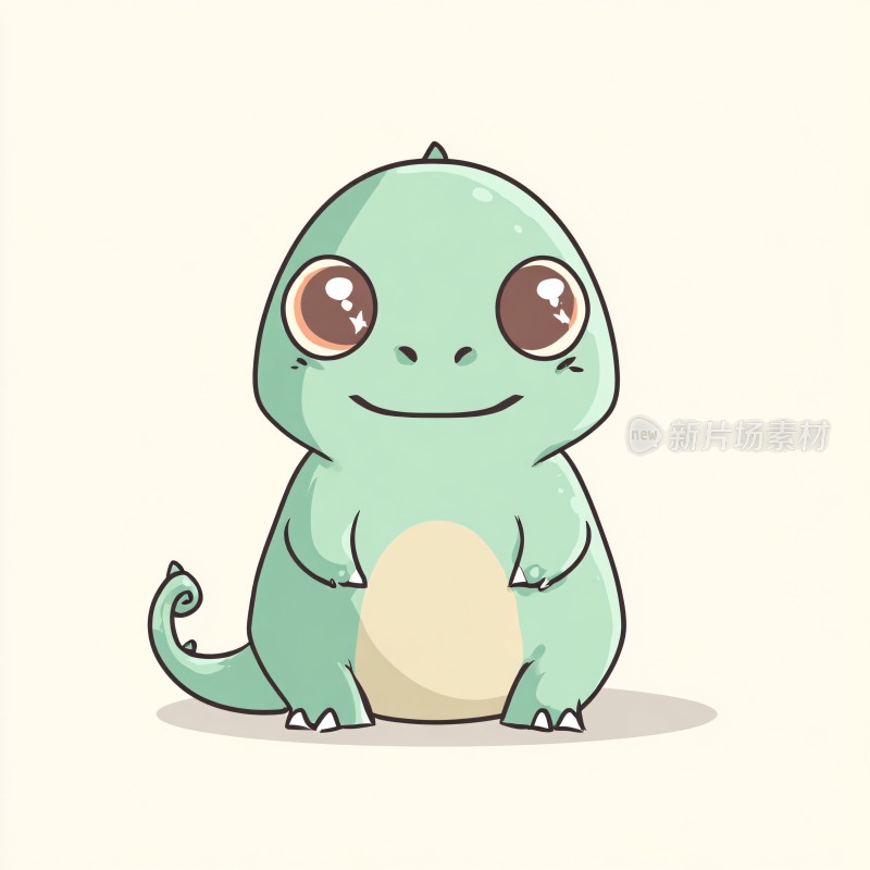 可爱卡通小恐龙插画