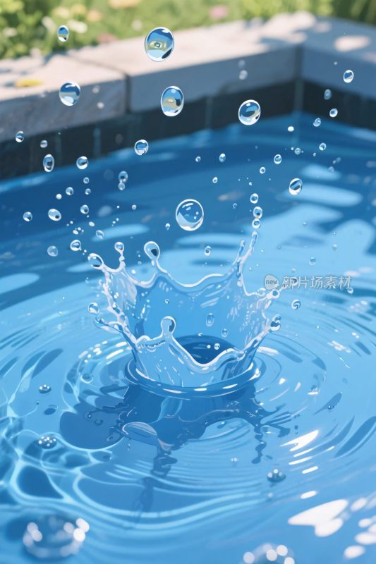 水花溅起动态摄影图