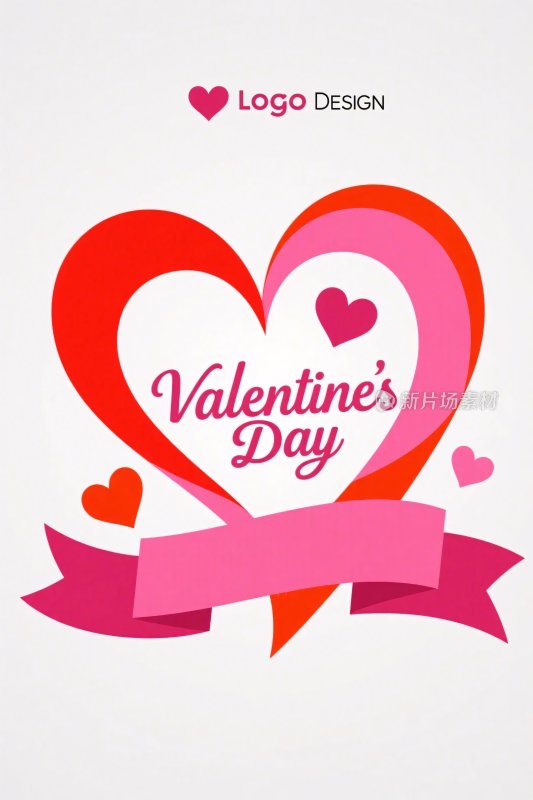 情人节爱心插画设计