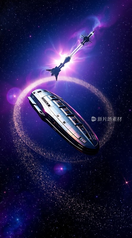 星际飞船启航探索未知宇宙