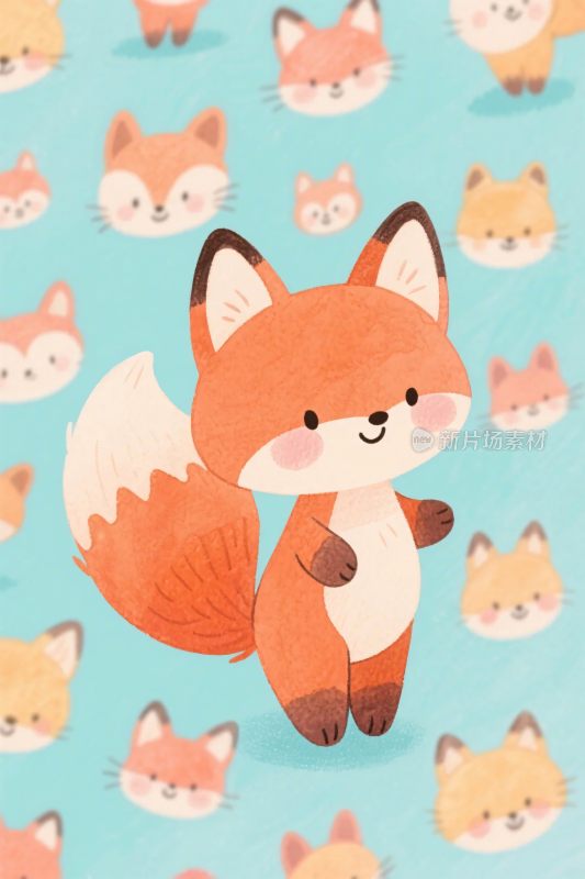 卡通狐狸插画