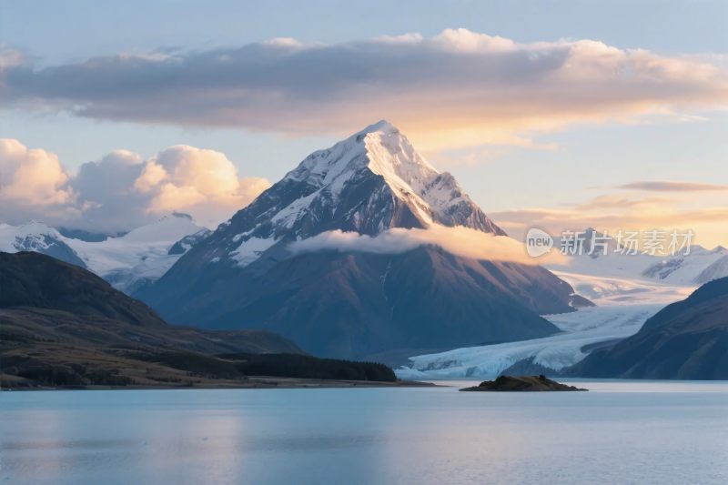雪山湖泊自然风光