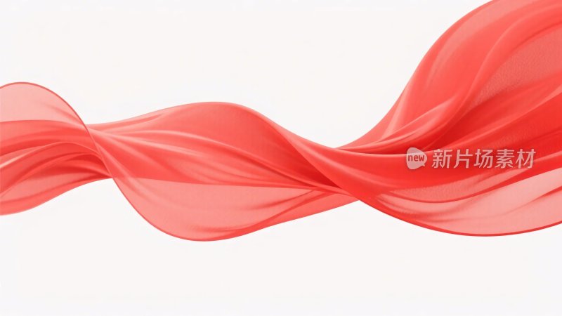 红色飘动丝绸背景图