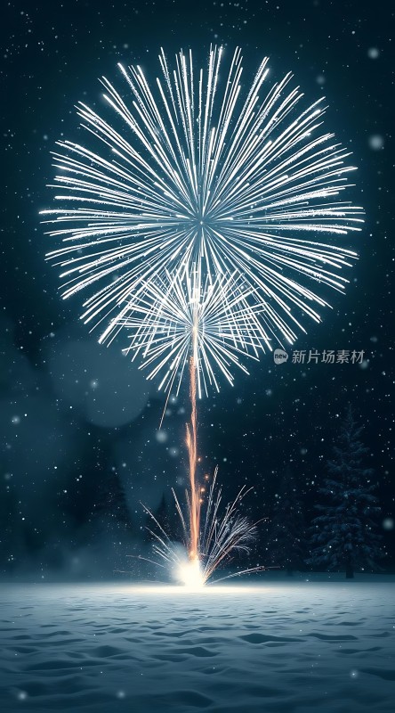 夜空烟花绽放璀璨夺目