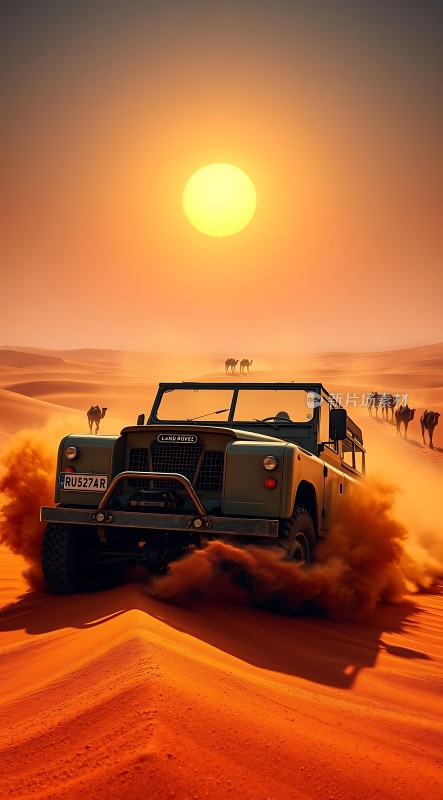 沙漠探险之旅越野车驰骋沙海