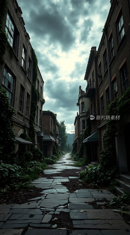 废弃建筑中的神秘小径