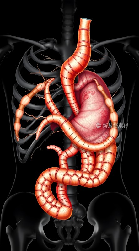 人体消化系统解剖图