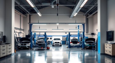 现代汽车维修车间高端设备与专业环境