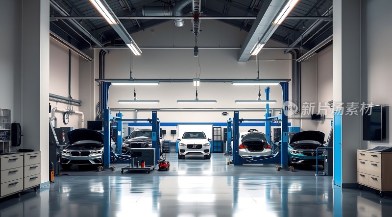 现代汽车维修车间高端设备与专业环境