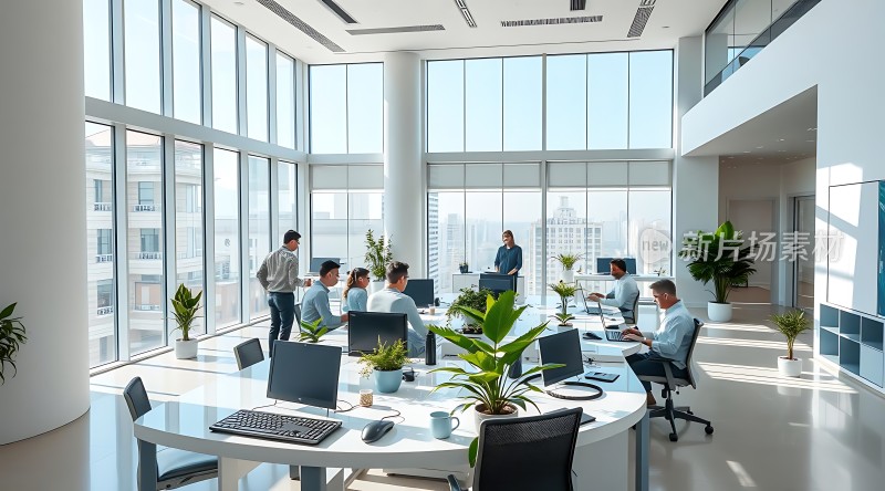 现代办公环境高效协作与自然融合