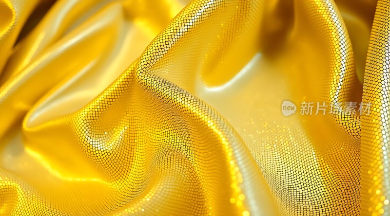 金色鳞片纹理布料特写