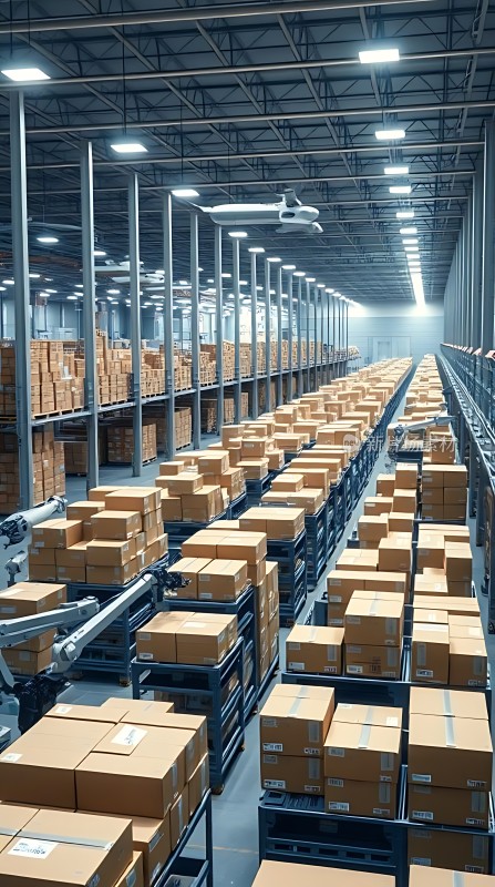 智能仓库机器人搬运货物