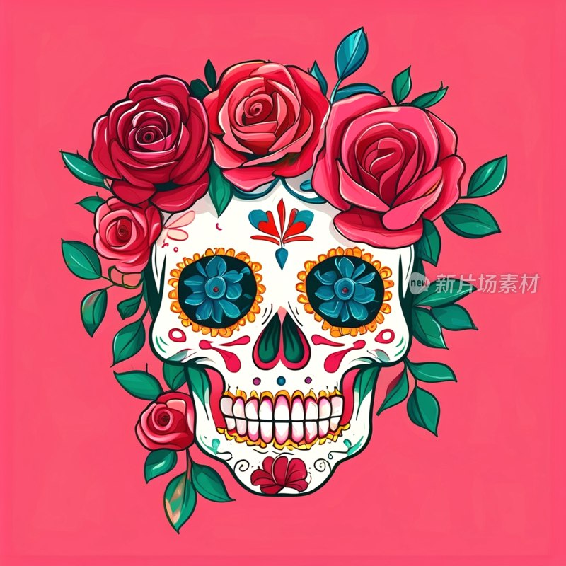 墨西哥骷髅节贺卡