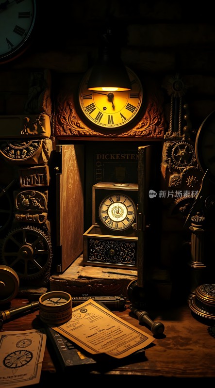 古董钟表工作室的秘密角落