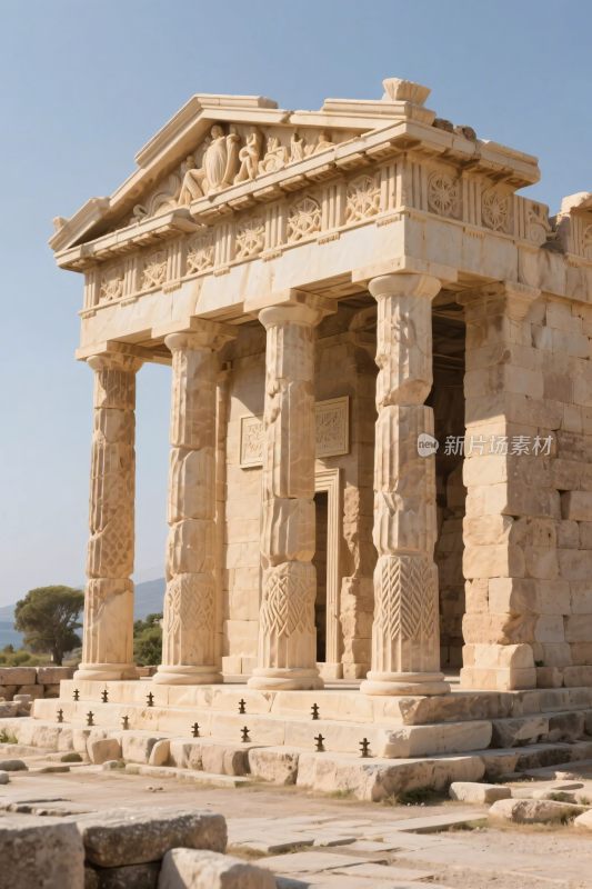 古希腊古庙遗迹摄影