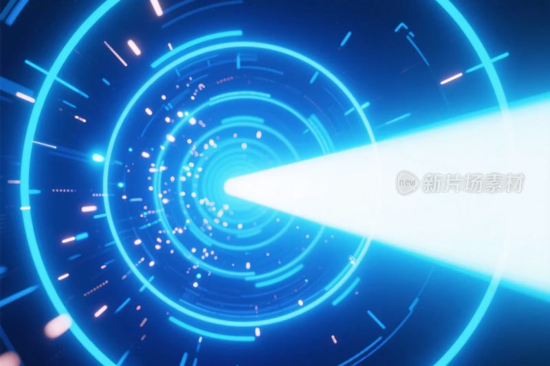 蓝色环形科技光效设计