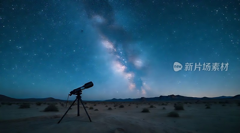 夜空下的望远镜探索宇宙奥秘