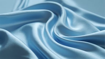 蓝色丝绸布料纹理画面