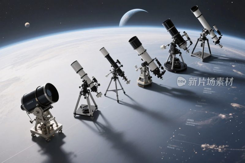太空望远镜群场景