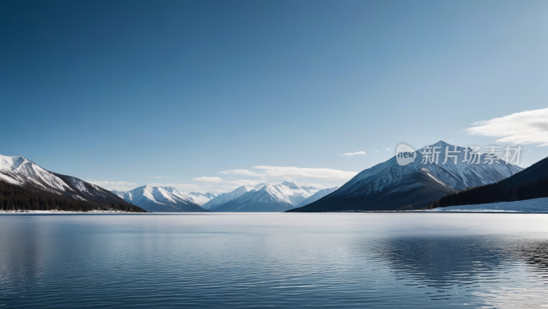 平静的水面高清风景图片