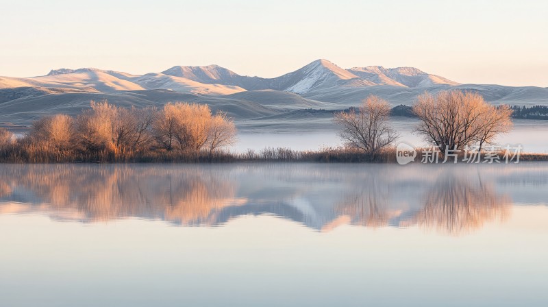 暖调山水风景