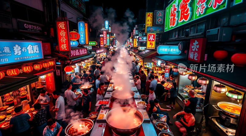 繁华夜市热闹非凡