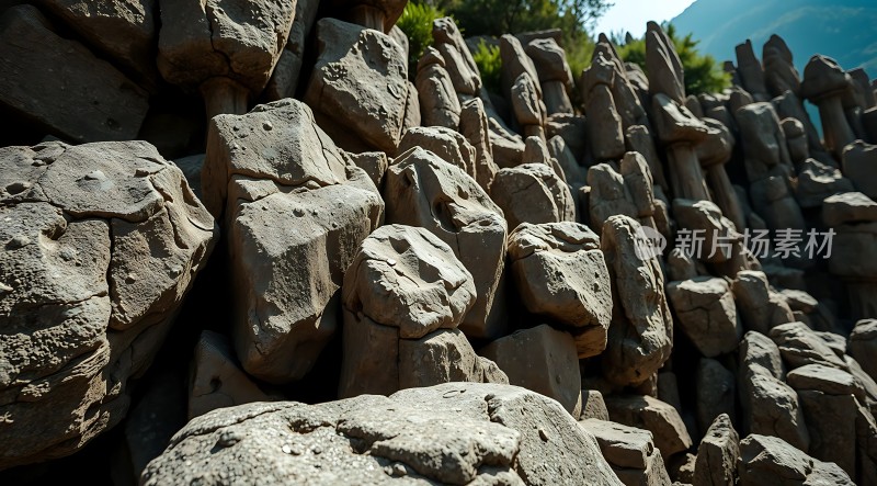 奇石林立自然景观壮观