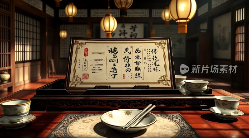 古风茶道雅集书法与器皿共舞