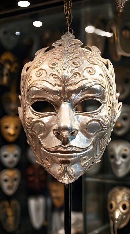 面具艺术银色面具展示