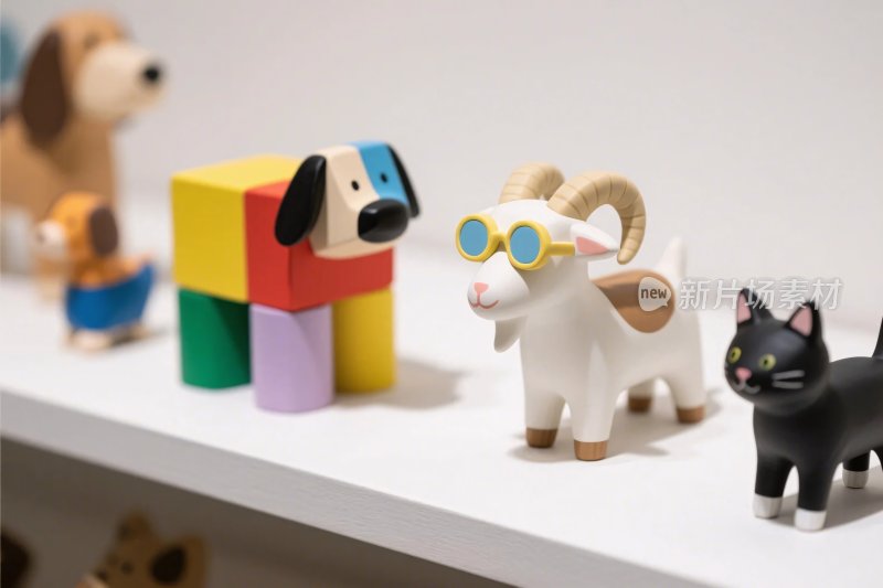 彩色玩具小摆件