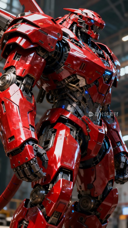 红色机甲战士未来科技感十足