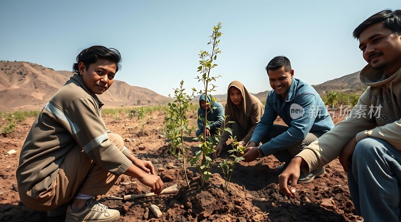植绿荒山共筑生态屏障