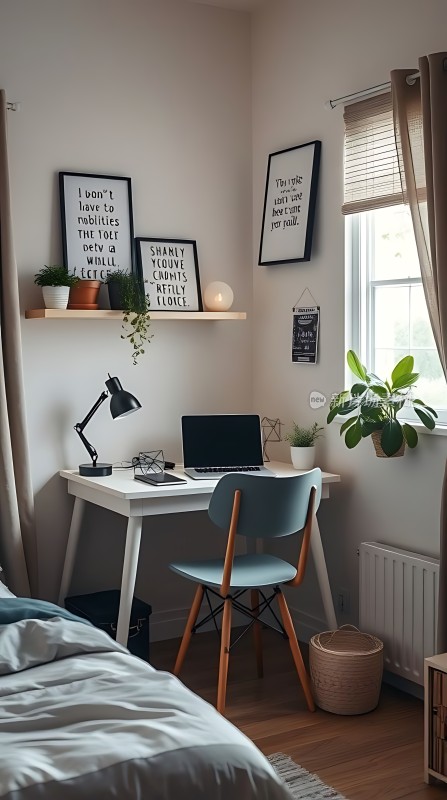 简约现代书房宁静舒适的工作空间