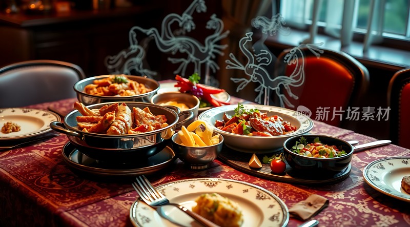 美味佳肴盛宴诱人美食大餐